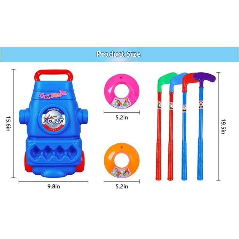 Children's 13-piece Indoor Portable Golf Ball Suit Toy